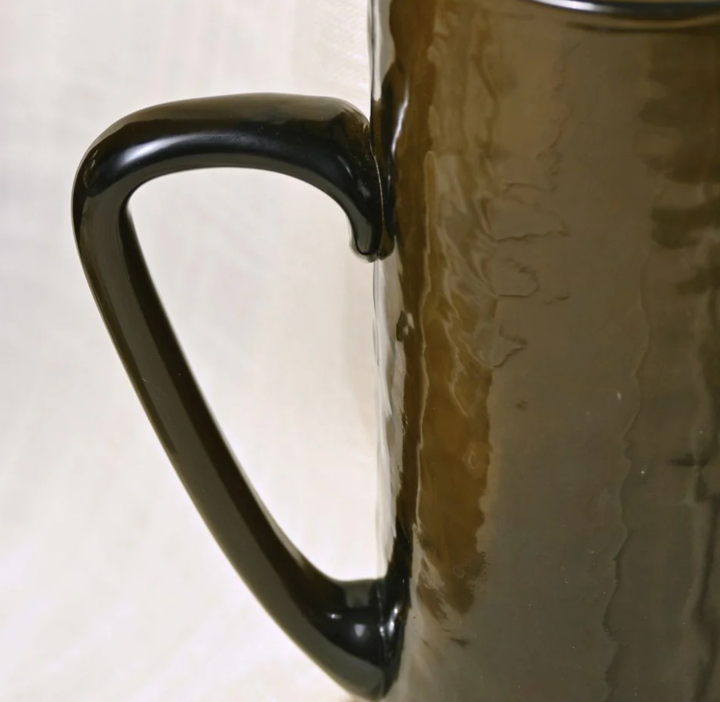 Casa Amarosa - Brown Hammered Glass Pitcher , 5.5 x 3.5 x 10 Inches