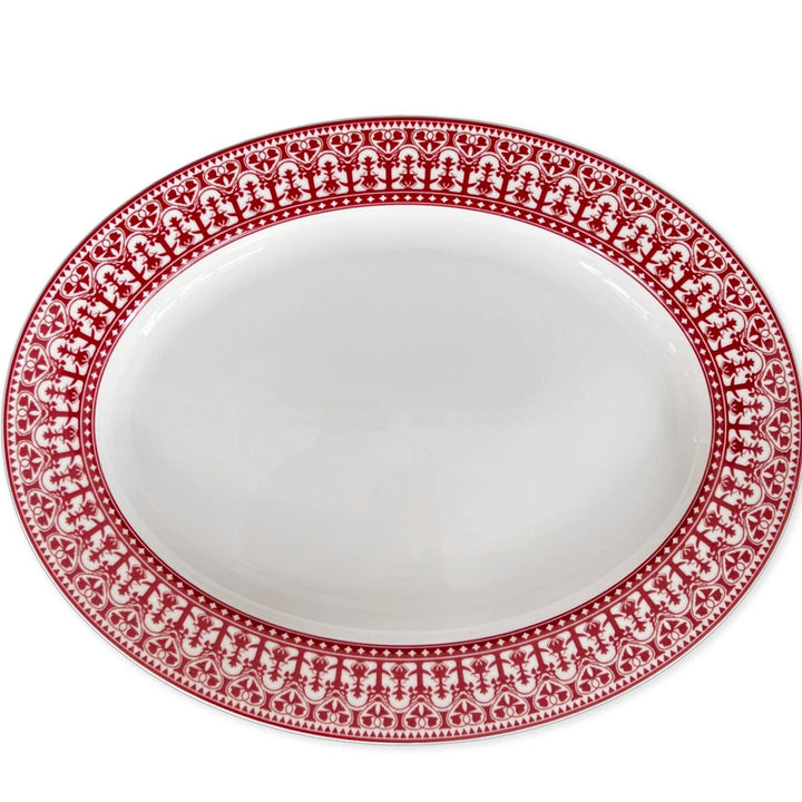 Caskata - Casablanca Crimson Large Oval Rimmed Platter