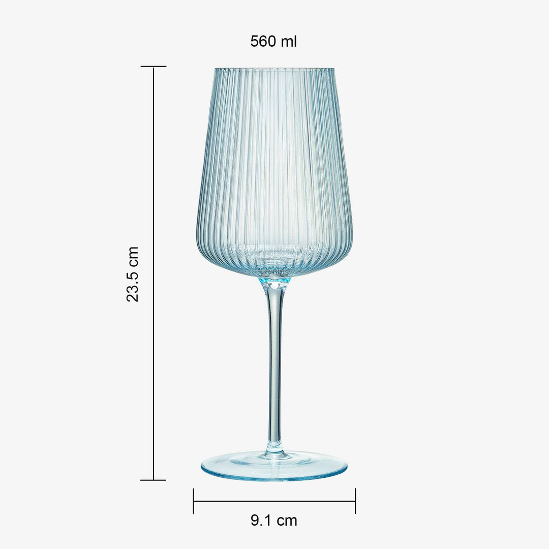 Ripple Bright Colored Wine Glasses