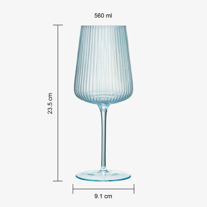 Ripple Bright Colored Wine Glasses