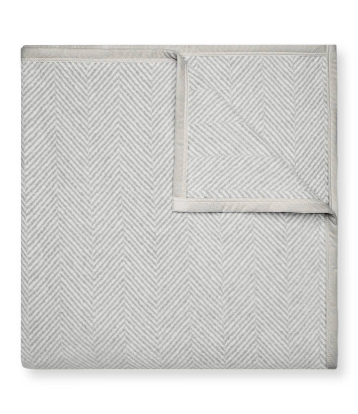 ChappyWrap Harborview Herringbone Light Grey Blanket
