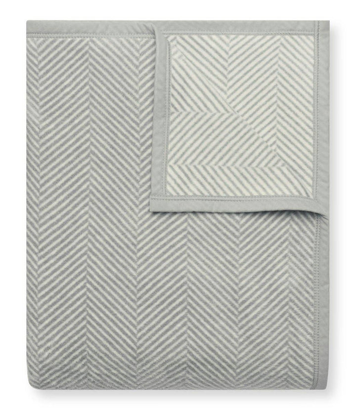 ChappyWrap Harborview Herringbone Light Grey Blanket
