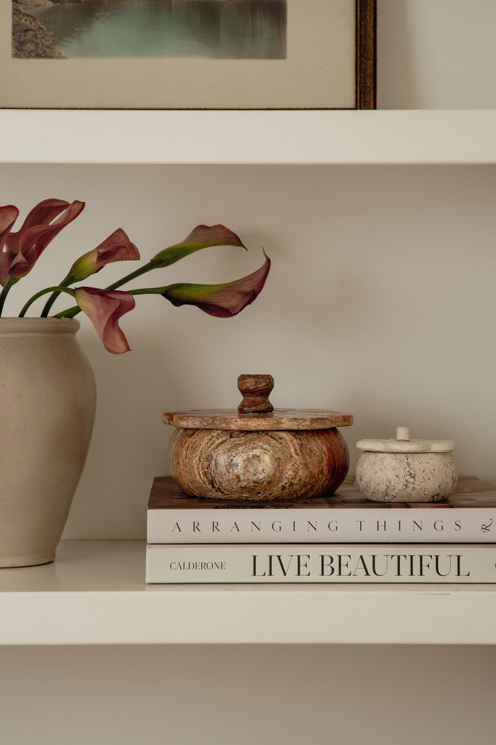 Villa Lua Home - Rust Travertine Trinket Box