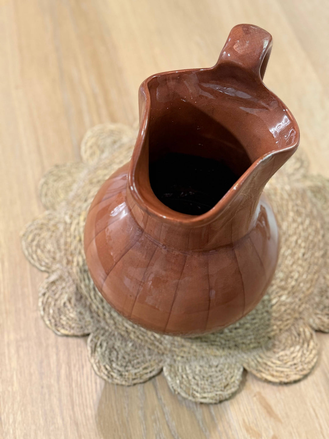 Villa Lua Home - Glazed Terracotta Pitcher