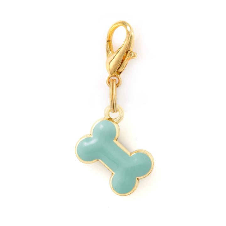 Blue Bone Collar Charm