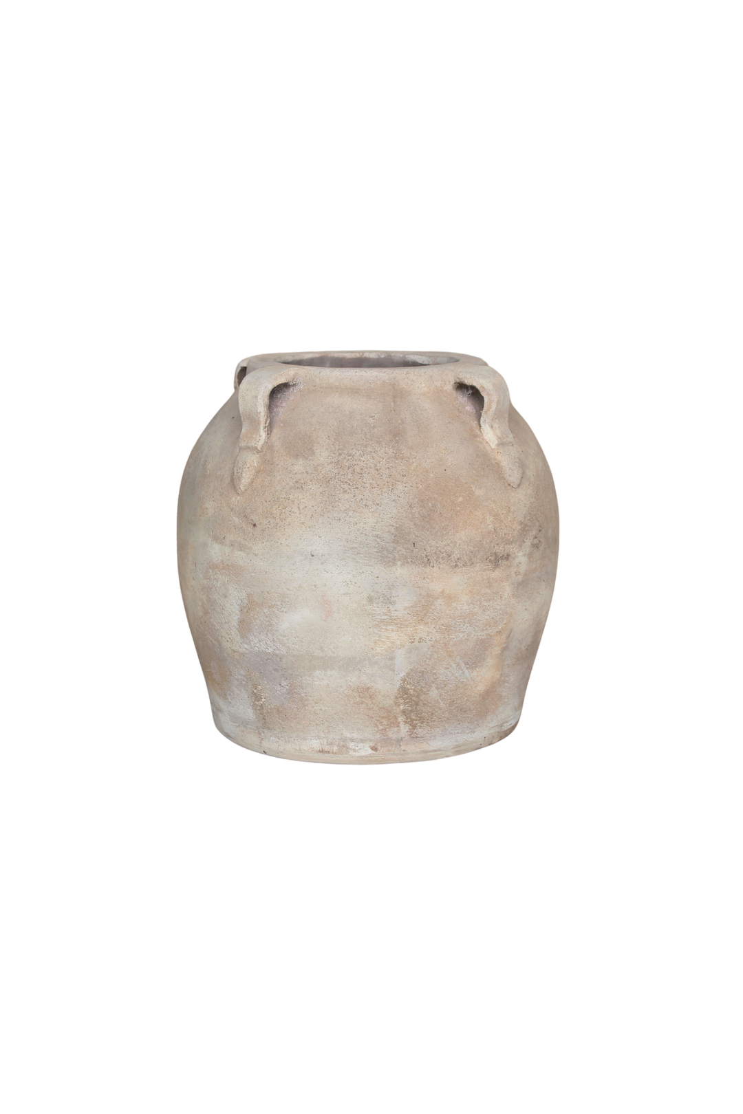 Luxe B Co - Blanc Beige Wash Vase With Handles Small