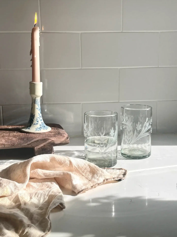 Villa Lua Home - Hand-etched Tumbler Glass