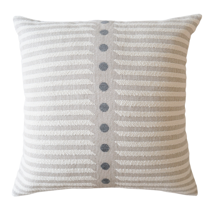 Ecru Stripe Pillow Cover