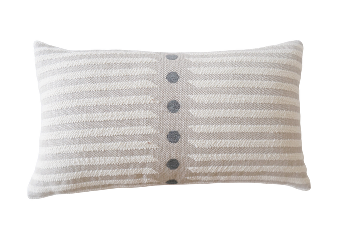 Ecru Stripe Pillow Cover