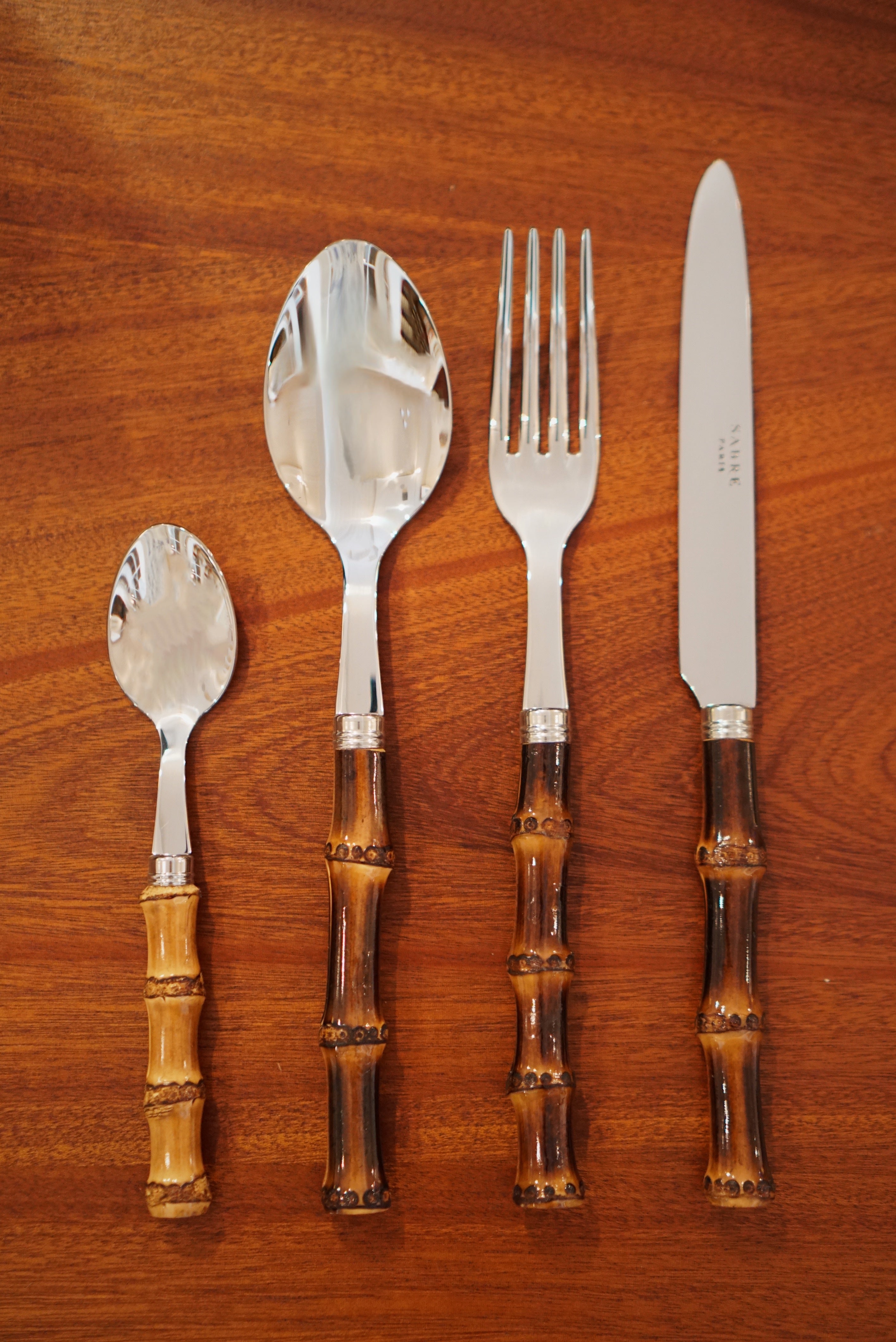 Sabre Panda Dark bamboo 4-Piece Set – Casa Artesano