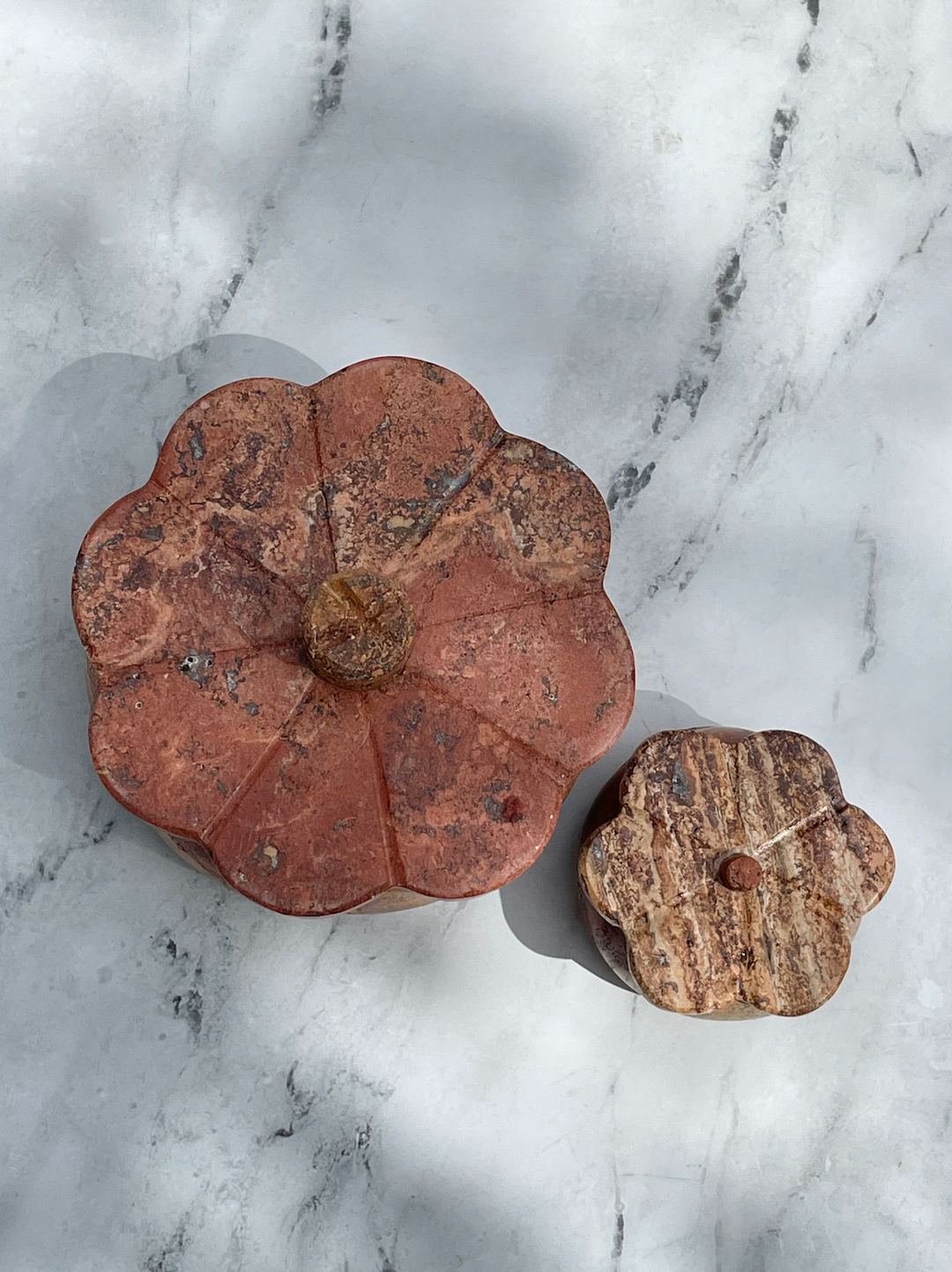 Villa Lua Home - Rust Travertine Trinket Box