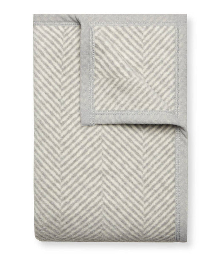 ChappyWrap Harborview Herringbone Light Grey Blanket