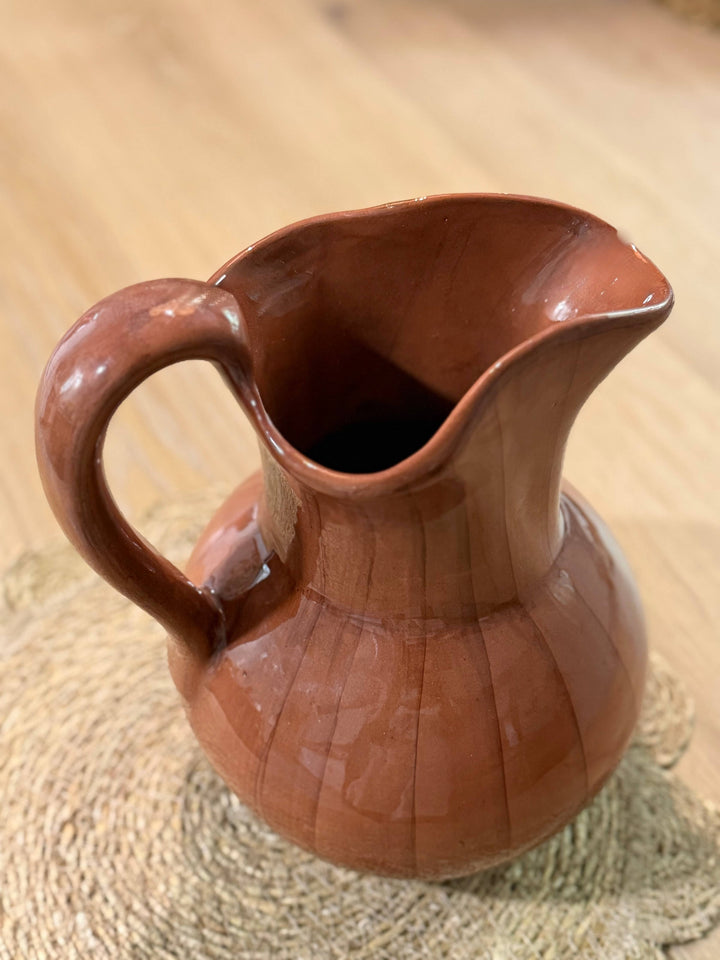 Villa Lua Home - Glazed Terracotta Pitcher
