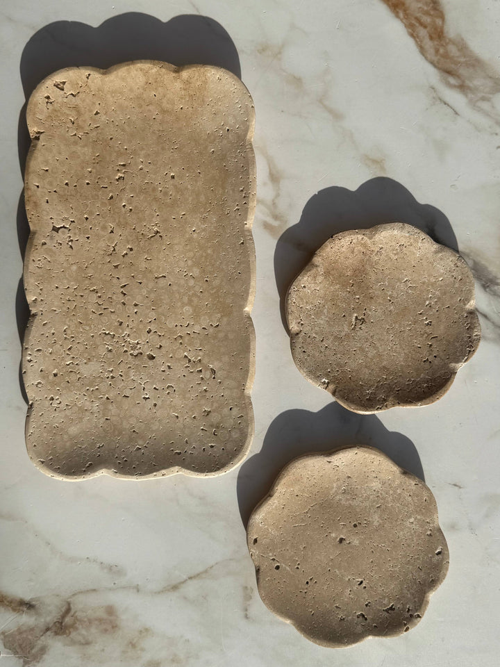 Villa Lua Home - Belle Beige Travertine Tray