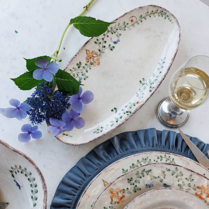 Arte Italica & Crown Linen Designs - Medici Oval Platter