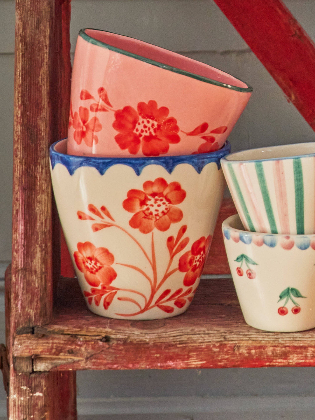 Hand Painted Ceramic Oval Cup