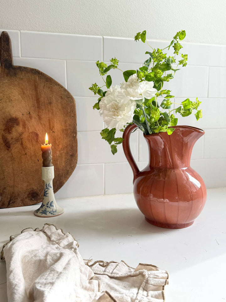 Villa Lua Home - Glazed Terracotta Pitcher