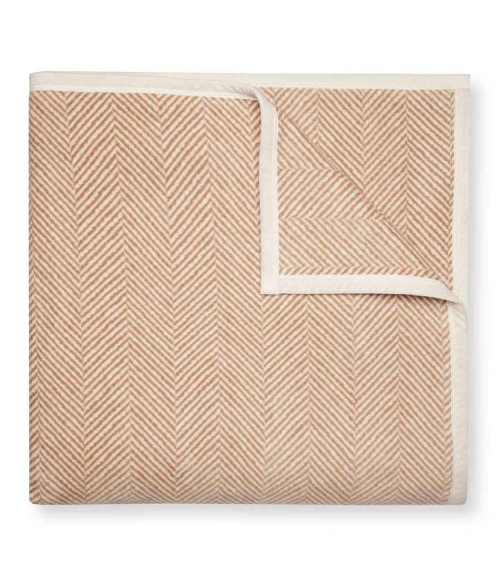 Harborview Herringbone Tan Blanket