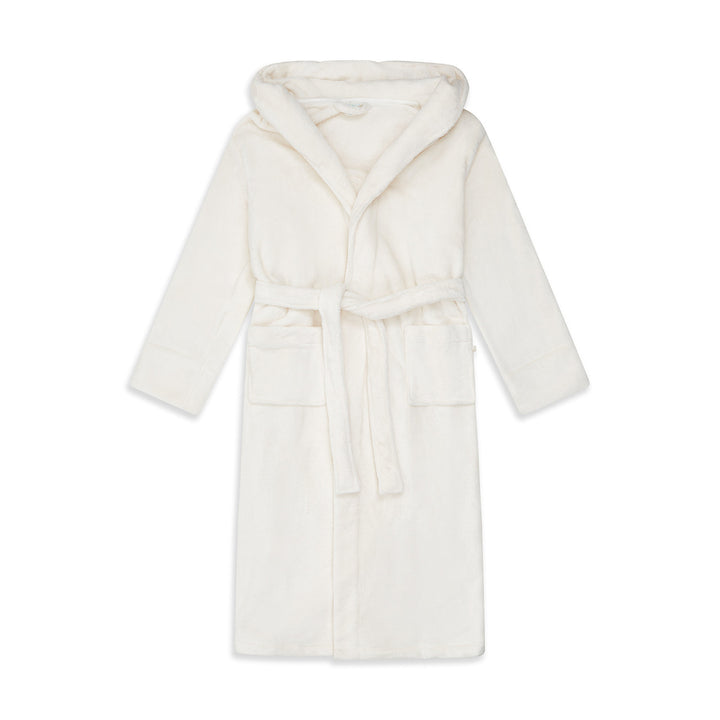 ADULT ANGEL WING FLEECE ROBE IN WHITE