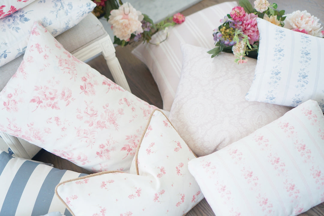 French Daisy - Limoges Pink on White