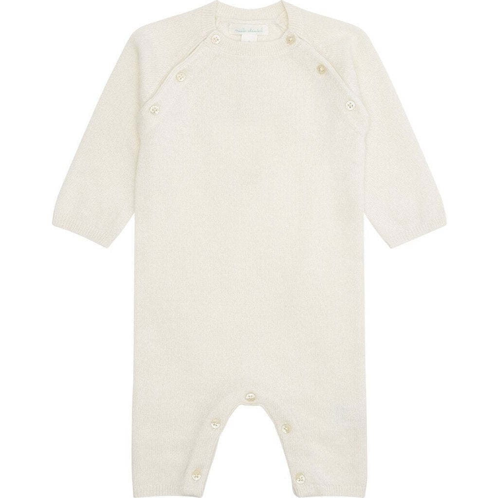 ARIEL CASHMERE ROMPER IN IVORY